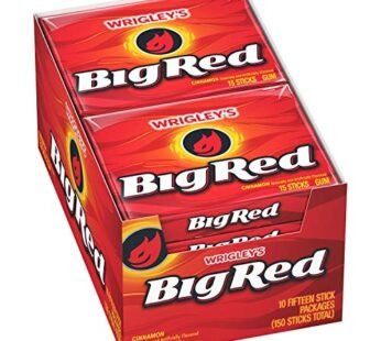 Wrigley’s Slim Pack Big Red 10 – 15 Stick Packs 150 Pieces – USA