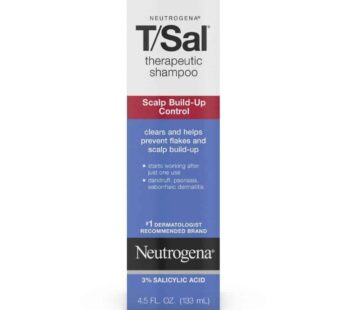 Neutrogena T/Sal Therapeutic Shampoo, Scalp Build-Up Control 4.5 oz (Pack of 2)