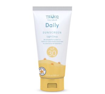 TruKid Daily SPF30 Face Sunscreen Citrus 3.4oz Baby Sunscreen, Natural Ingredients Kids Sunscreen, Reef-Friendly Travel Size Sun Screen, Beach Defense Sunscreen for Kids, Toddlers, Babies & Adults