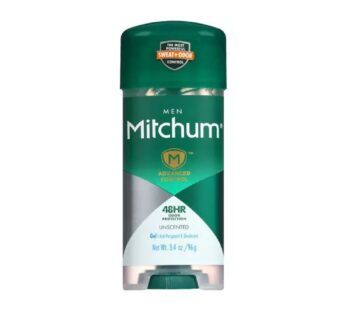 Mitchum Advanced Anti-Perspirant & Deodorant For Men, Gel, Unscented, 3.4-Ounce Stick (Pack of 4)