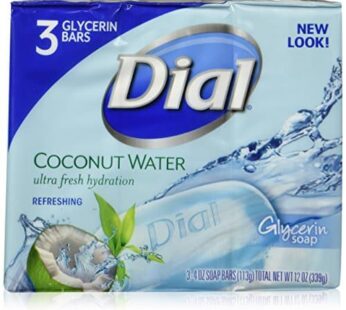Dial Skin Care Bar Soap, Coconut Water, 4 Ounce (Pack of 3)