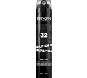 Redken Max Hold Hairspray 32 | Extreme Maximum High Hold Hairspray | Long-Lasting Lift & Body | All-Day Style Control | Dry Finish | 24 Hour Humidity Resistance | | For All Hair Types | 9 Oz