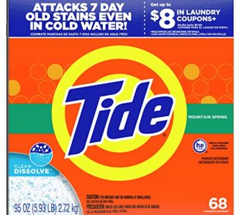 Tide Powder Laundry Detergent, Mountain Spring, 68 loads, 95 oz