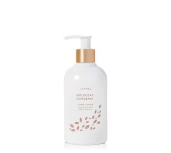 Thymes Hand Lotion Gold Pump – 8.25 Fl Oz – Goldleaf Gardenia