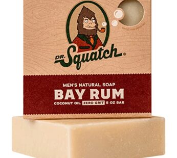 Dr. Squatch All Natural Bar Soap for Men with Zero Grit, Bay Rum