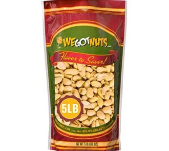 Peanuts Dry Roasted Unsalted, Blanched, 5 Pound Bulk Bag – We Got Nuts,