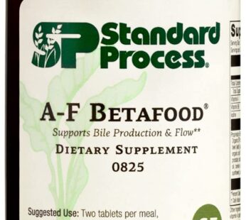 Standard Process A-F Betafood – Gluten-Free Liver Support, Cholesterol Metabolism, and Gallbladder Support Supplement with Vitamin A, Iodine, Vitamin B6-360 Tablets