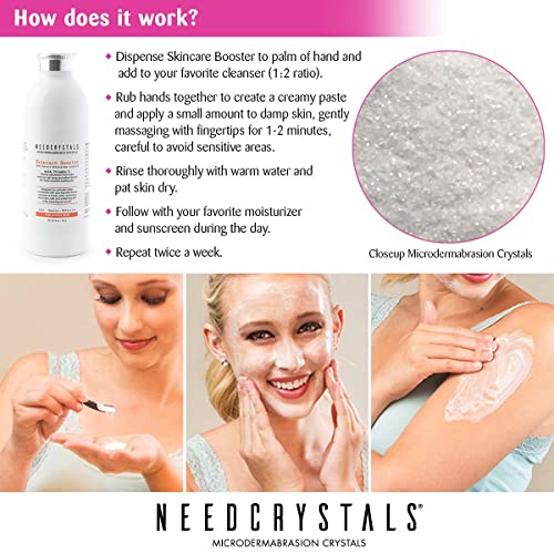 NeedCrystals Microdermabrasion Crystals, DIY Face Scrub with Vitamin C. Natural Facial Exfoliator for Dull or Dry Skin Improves Wrinkles, Anti-Aging, Skin Texture & Brightening. 8 oz - Image 5