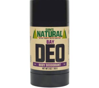 Sam?s Natural Deodorant – Bay – Aluminum Free DEO – No phthalates, parabens, sulfates, or dyes – Made in New Hampshire – For Men, Women, Unisex – Vegan, Cruelty Free – 3 oz