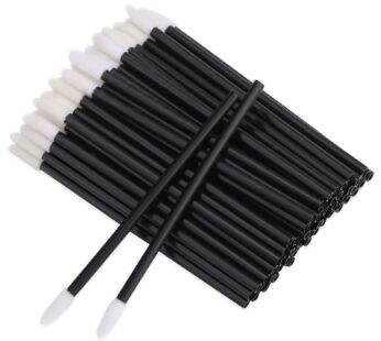 100 Pieces Disposable Lip Wands Lip Gloss Applicators Lipstick Lint Free Wands Makeup Applicator Lip Brushes Doe Foot Applicator