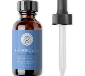 Pure Body Naturals Frankincense Essential Oil, 1 fl oz – Pure and Undiluted Therapeutic Grade – for Diffuser and Skin, Meditation and Yoga – includes Glass Dropper