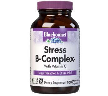 Bluebonnet Nutrition Stress Relief B Complex Vegetable Capsules, Vitamin B6, B12, Biotin, Folate, Vegan, Gluten & Soy & Milk Free, Kosher, Unflavored, 100 Count