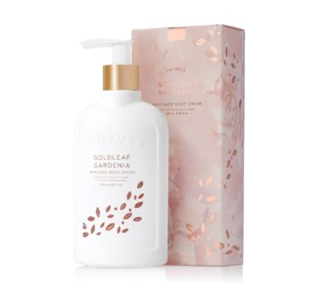 Thymes Goldleaf Gardenia Perfumed Body Cr?me – Moisturizing Body Cream – Shea Butter Body Lotion with Aloe Vera & Honey for Skin Care Routine – Body and Hand Lotion for Women & Men (9.25 fl oz)