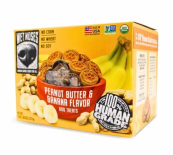 Wet Noses Organic Crunchy Dog Treats ? for All Pet Sizes, Breeds ? All-Natural Puppy Treat, Senior Dog Snack ? 100% Human-Grade ? Delicious Chews for Dogs ? Grain-Free Peanut Butter & Banana, 5 Lb