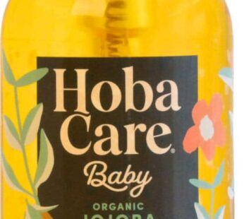 HobaCare Organic Baby Care 100% Pure Jojoba Oil – Unrefined and Cold Pressed Body & Scalp Massaging Oil for Skin, Hair, and Nails – Helps to Fight Cradle Cap and Dry Skin (8.45 fl oz / 250 ml)