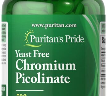 Puritan’s Pride Chromium Picolinate 500 Mcg Yeast Free, 100 Count