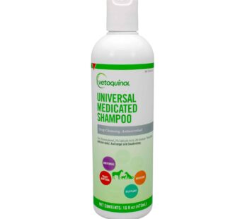 Vetoquinol Universal Medicated Shampoo for Dogs, Cats and Horses, 16oz