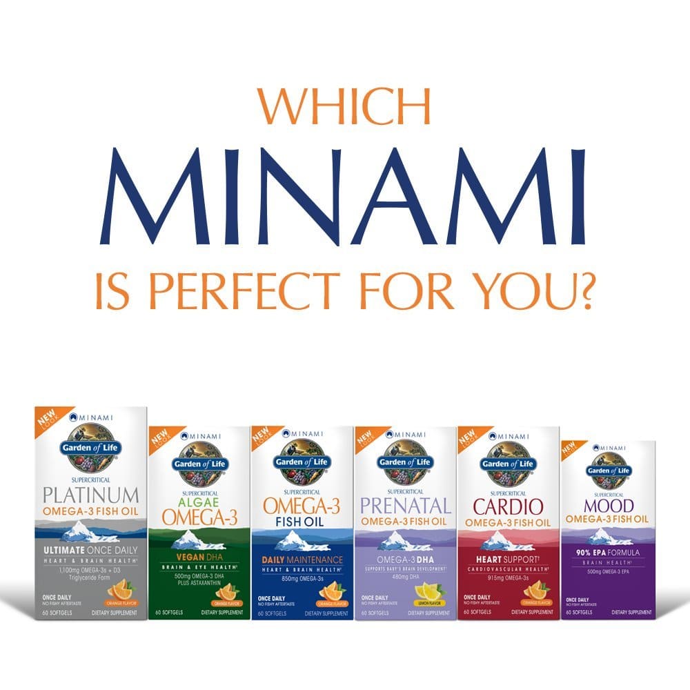 Garden of Life EPA/DHA Omega 3 Fish Oil - Minami Natural Brain Function, Heart and Mood Supplement, 60 Softgels - Image 4