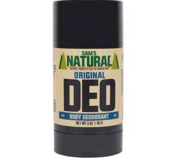 Sam?s Natural Deodorant – Original – Father’s Day Gifts – Gifts for Men – Aluminum Free DEO – No phthalates, parabens, sulfates, or dyes – Made in New Hampshire – Vegan, Cruelty Free – 3 oz