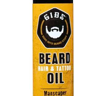 GIBS GROOMING Beard, Hair & Tattoo Oil, Manscaper YELLOW,BLACK, (51701) , 1 Fl Oz (Pack of 1)