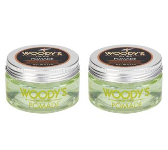 Woody’s Styling Pomade for Men, Medium Hold Clear Gel with Healthy Shine, Water-Soluble, 3.4 Oz