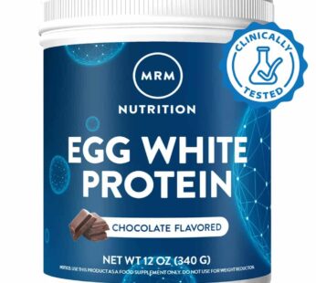 MRM Nutrition Egg White Protein | Chocolate Flavored | 23g fat-free protein | with digestive enzymes | Highest biological value | Clinically tested | 10 servings