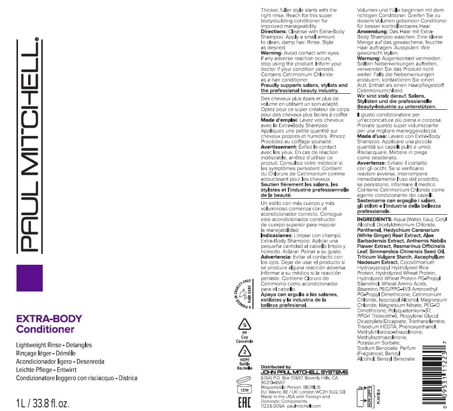 Paul Mitchell Extra-Body Conditioner, Detangles + Volumizes, For Fine Hair, 33.8 fl. oz. - Image 7