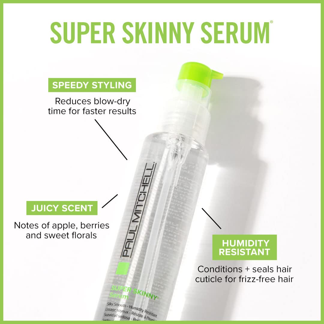 Paul Mitchell Super Skinny Serum, Speeds Up Drying Time, Humidity Resistant, For Frizzy Hair - Image 2