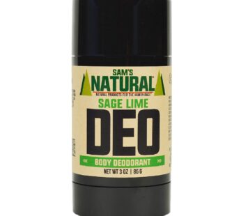 Sam?s Natural Deodorant – Sage Lime – Aluminum Free DEO – No phthalates, parabens, sulfates, or dyes – Made in New Hampshire – For Men, Women, Unisex – Vegan, Cruelty Free – 3 oz