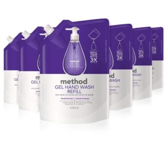 Method Gel Hand Soap Refill, French Lavender, Biodegradable Formula, 34 fl oz (Pack of 6)