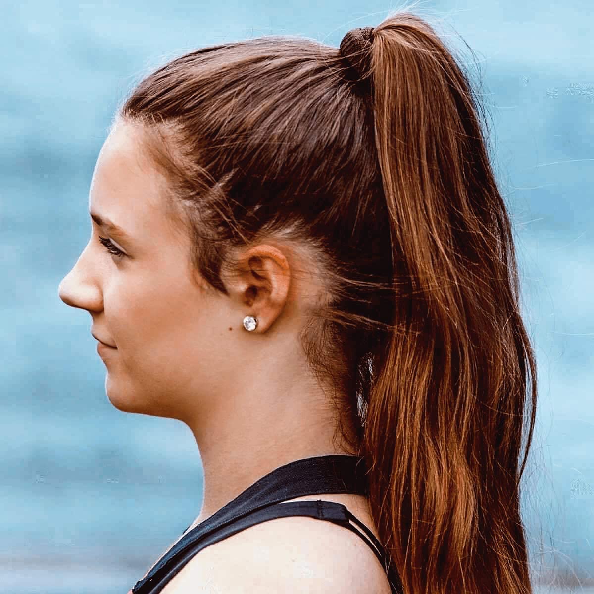 Burlybands Large Hair Ties for Thick, Heavy or Curly Hair - Non-Slip, Non-Damage, Seamless Women's Ponytail Scrunchies - Brown, 3 Pcs - Image 3