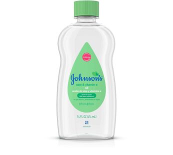 Johnson’s Baby Oil, Mineral Oil Enriched with Aloe Vera and Vitamin E, 14 fl. oz