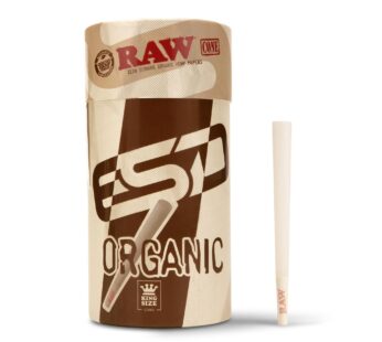 RAW Cones Organic King Size | 100 Pack | Pre Rolled Papers with Tips Included