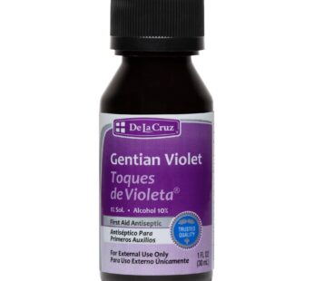 De la Cruz Gentian Violet – Violeta de Genciana – Tincture of Violet 1% First Aid Antiseptic, 1 FL OZ