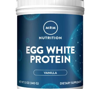 MRM Nutrition Egg White Protein | Vanilla Flavored | 23g Fat-Free Protein | with Digestive enzymes | Highest Biological Value | Clinically Tested | 10 Servings
