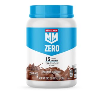 Muscle Milk ZERO, 100 Calorie Protein Powder, Chocolate, 15g Protein, 1.65 Pound, 25 Servings