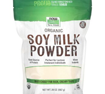 NOW Foods, Organic Soy Milk Powder, Instant Mix Dairy Alternative, Non-GMO, 20-Ounce (Packaging May Vary)