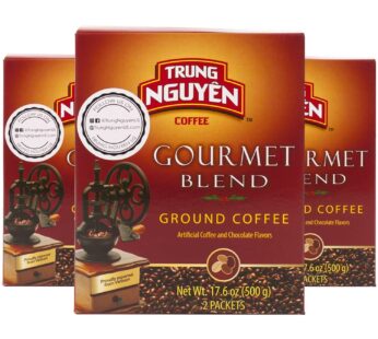 Trung Nguyen ? Gourmet Blend ? Roasted Ground Coffee Blend ? Strong and Bold ? Robusta, Arabica, Excelsa, & Catimor ? Notes of Chocolate, Spices, & Fruit ? Vietnamese Coffee 17.6oz (Pack of 3)