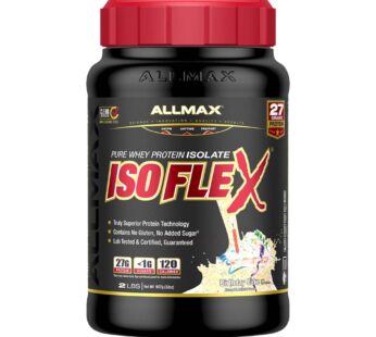 ALLMAX Nutrition – ISOFLEX Whey Protein Powder, Whey Protein Isolate, 27g Protein, Birthday Cake, 2 Pound