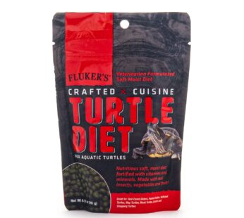 Fluker’s Crafted Cuisine Diet, Aquatic Turtle Food, Made with Crickets, Mealworms, Real Fruits & Veggies, 6.75 oz
