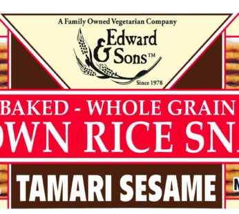 Edward & Sons Brown Rice Snaps Tamari Sesame, 3.5 Ounce Packs (Pack of 12)