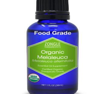 Organic Melaleuca Tea Tree Oil by Zongle ? 100% Pure Natural, Therapeutic & Food Grade for Skin, Hair, Toenail Fungus, Face, Scalp, Piercings, Acne, Nails, Consumption ? 1 OZ