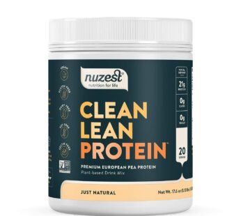 Nuzest – Pea Protein Powder – Clean Lean Protein, Premium Vegan Plant Based Protein Powder, Dairy Free, Gluten Free, GMO Free, Protein Shake, Just Natural (UNFLAVORED), 20 Servings, 1.1 lb