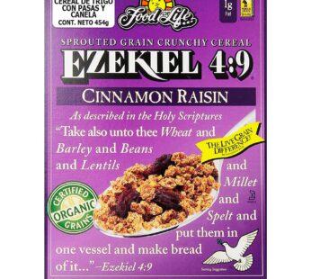 Food For Life Ezekiel 4:9 Organic Sprouted Grain Cereal, Cinnamon Raisin, 16 Ounce (Pack of 6)