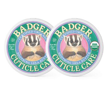 Badger Organic Cuticle Care Balm – Natural Nail Care Cream w/Shea Butter, Vitamin Rich Seabuckthorn Extract Helps Strengthen, Soothe & Restore Dry, Split Cuticles, Light Citrus Scent .75oz (2 Pack)
