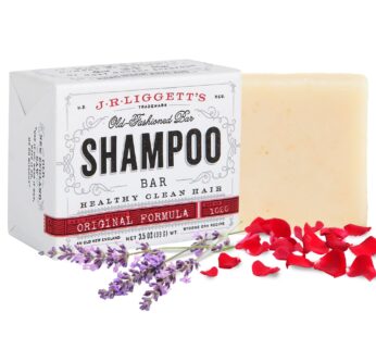 J?R?LIGGETT’S All-Natural Shampoo Bar, Original Formula – Supports Strong and Healthy Hair – Nourish Follicles with Antioxidants and Vitamins – Detergent and Sulfate-Free, One, 3.5 Ounce Bar