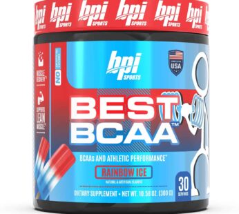 BPI Sports Best BCAA – The Building Blocks of Protein and Muscle – Post-Workout Recovery – Weight Loss Support – Rainbow Ice, 30 Servings, 300 g