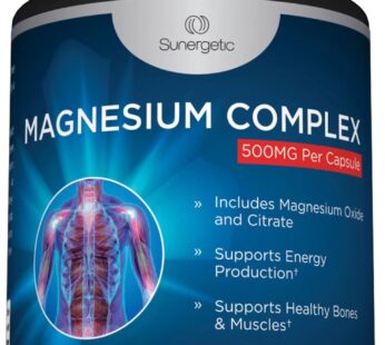 Premium Magnesium Citrate Capsules ? Powerful 500mg Magnesium Oxide & Citrate Supplement ? Helps Support Healthy Bones, Muscles, Teeth, Energy & Relaxation ? 120 Vegetable Capsules