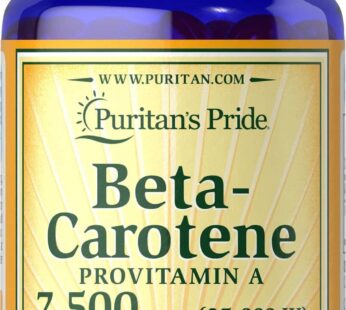 Puritan’s Pride Beta Carotene for Immune and Eye Health to Support a Healthy Immune System 100 Softgels