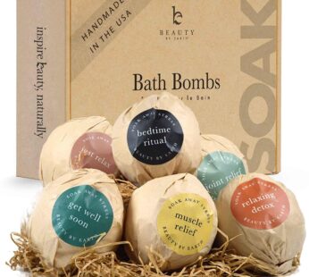 Bath Bomb Gift Set – USA Made with Natural & Organic Ingredients, Relaxing Gifts for Women & Men, Spa Gifts & Birthday Gifts for Women and Mom, Bath Bombs for Women & Kids Gift Ideas